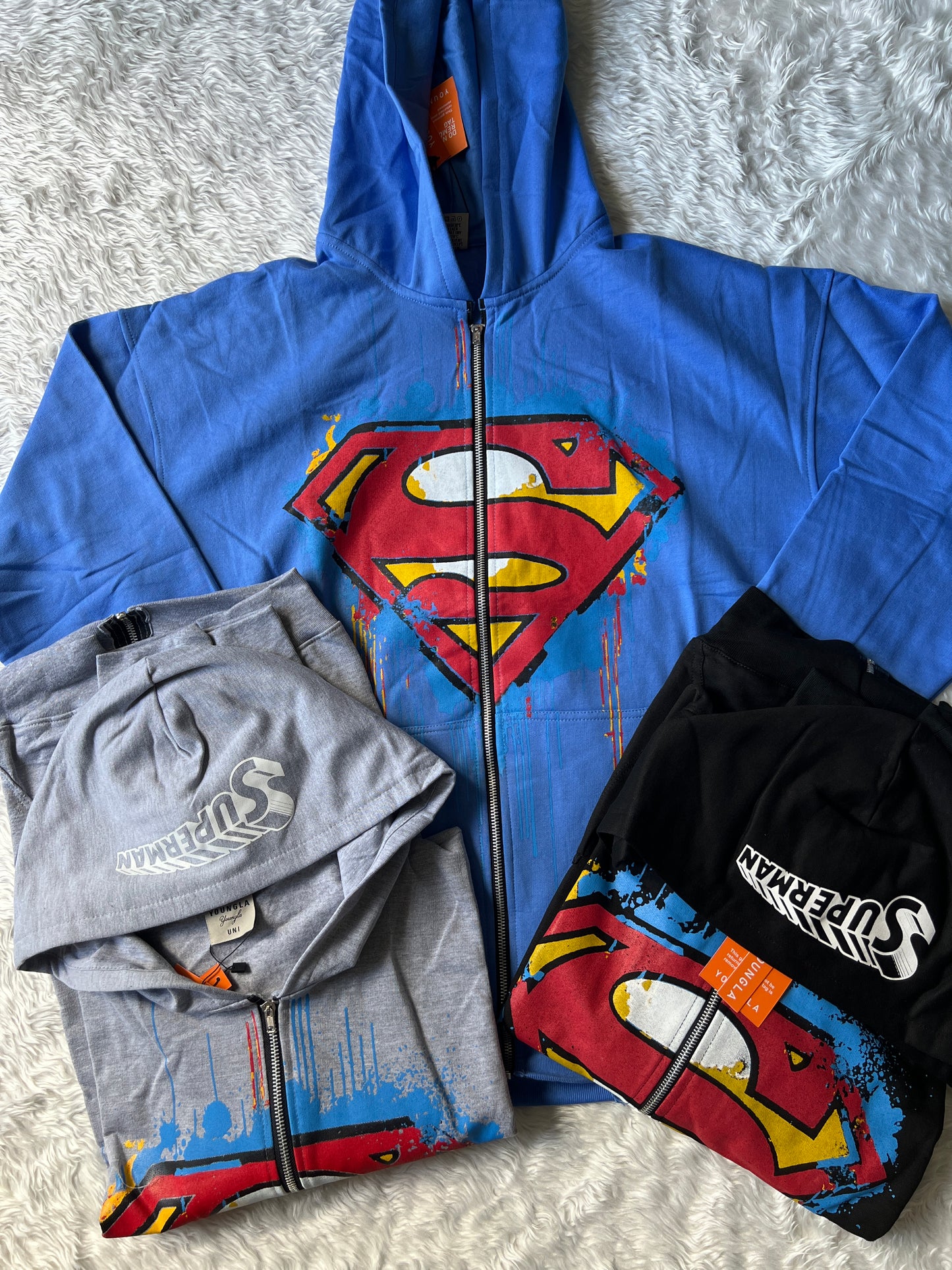 HOODIE OVERSIZED SUPERMAN DRIP ZIP YOUNGLA