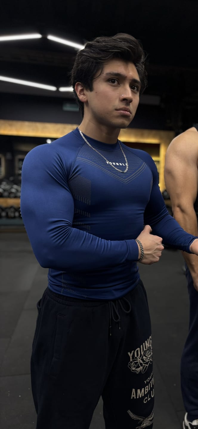 Playera Compression Manga Larga SuperHeroe YLA