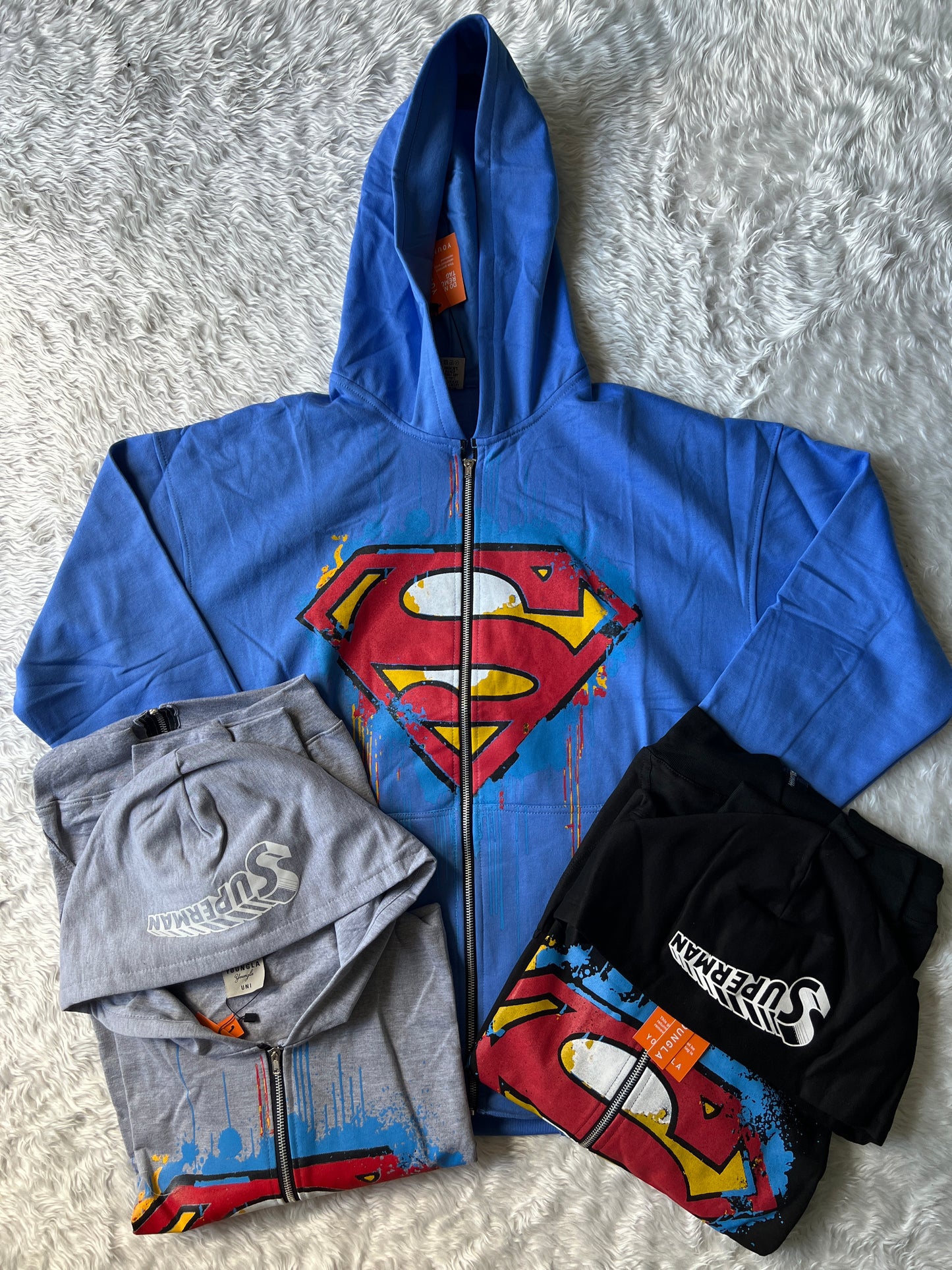 HOODIE OVERSIZED SUPERMAN DRIP ZIP YOUNGLA