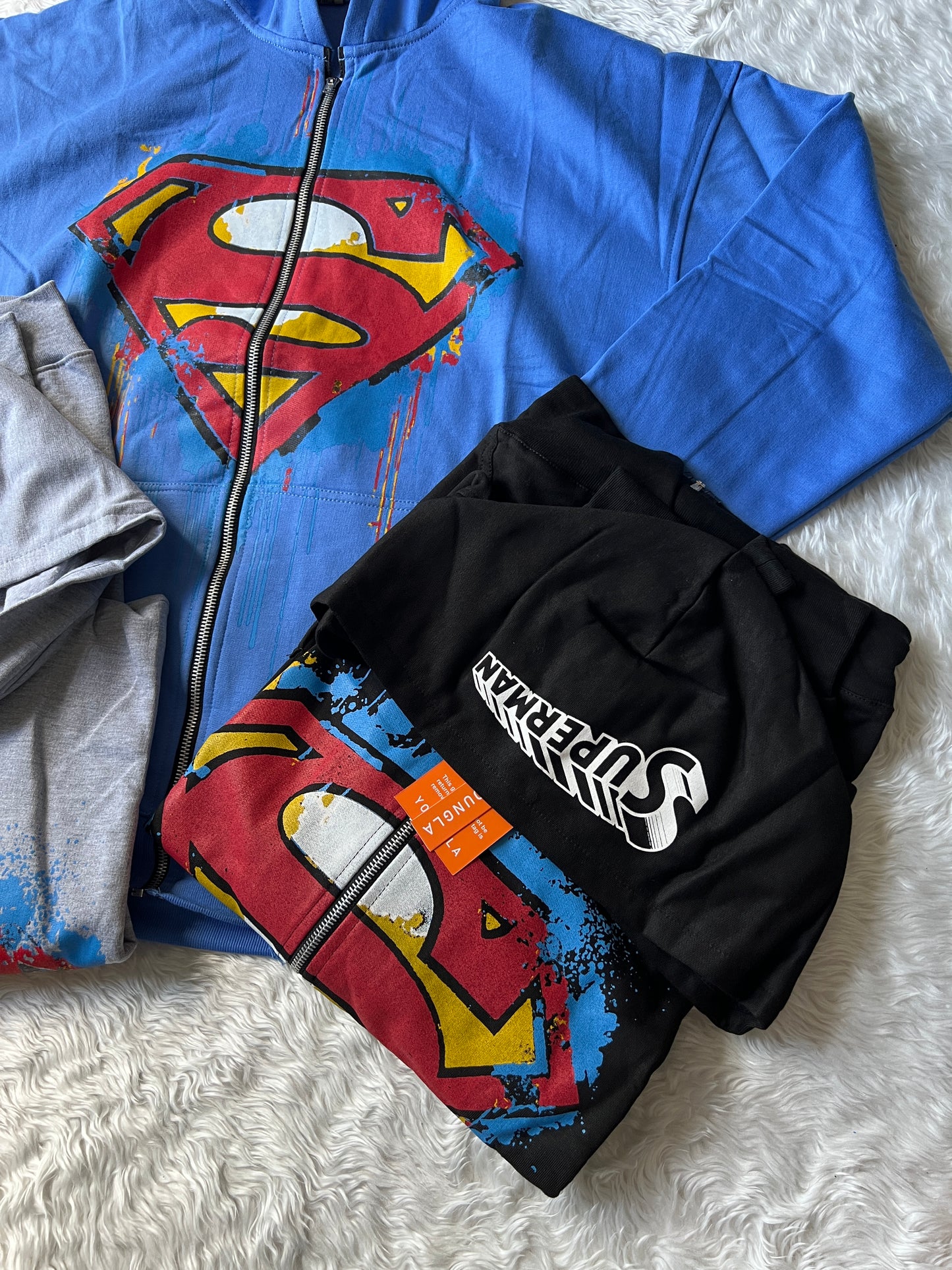 HOODIE OVERSIZED SUPERMAN DRIP ZIP YOUNGLA