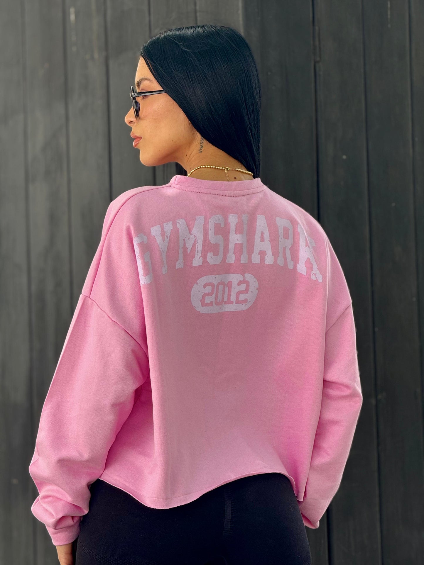 HOODIE CROP TOP COLLEGIATE GYMSHARK