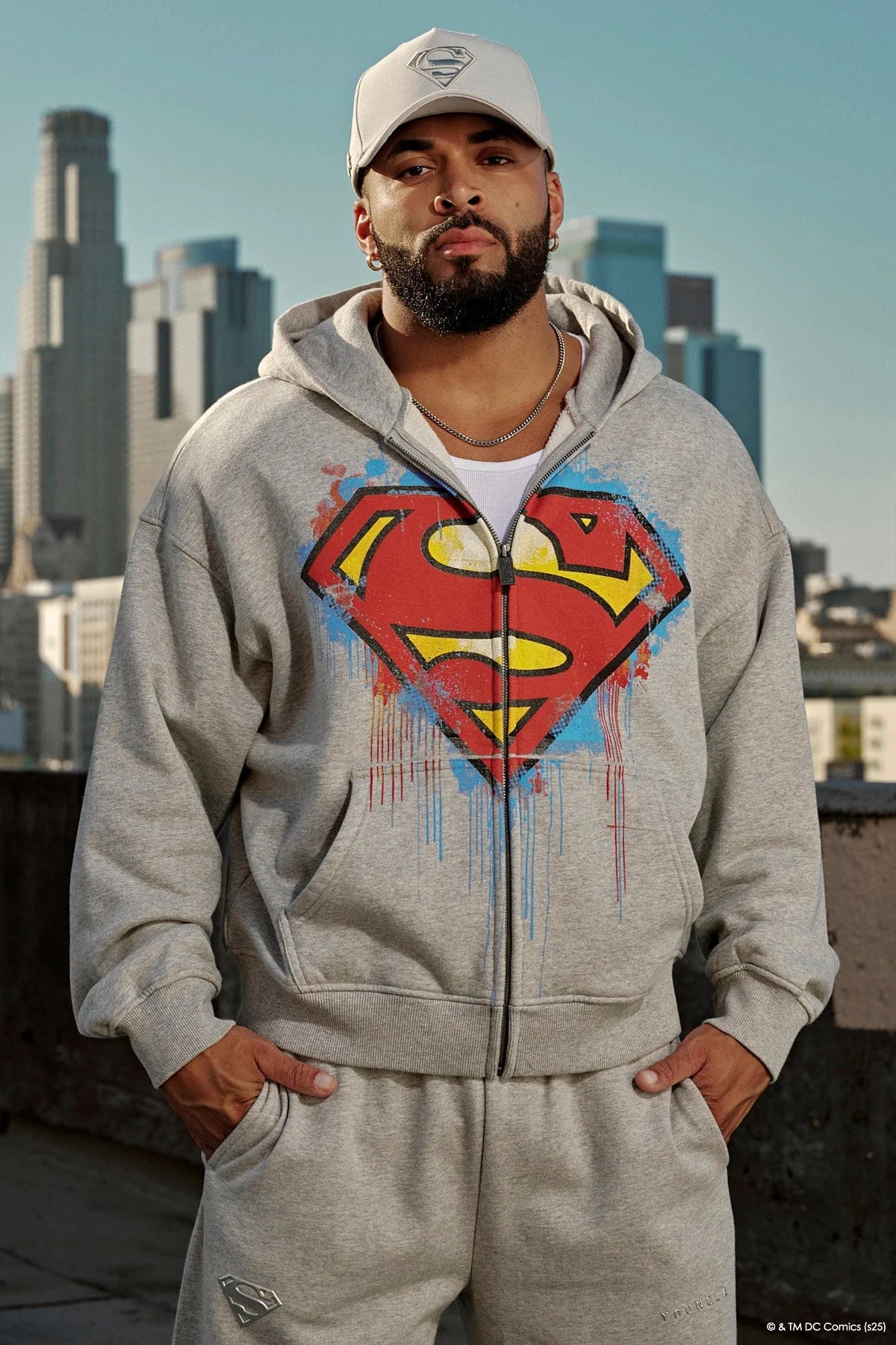 HOODIE OVERSIZED SUPERMAN DRIP ZIP YOUNGLA