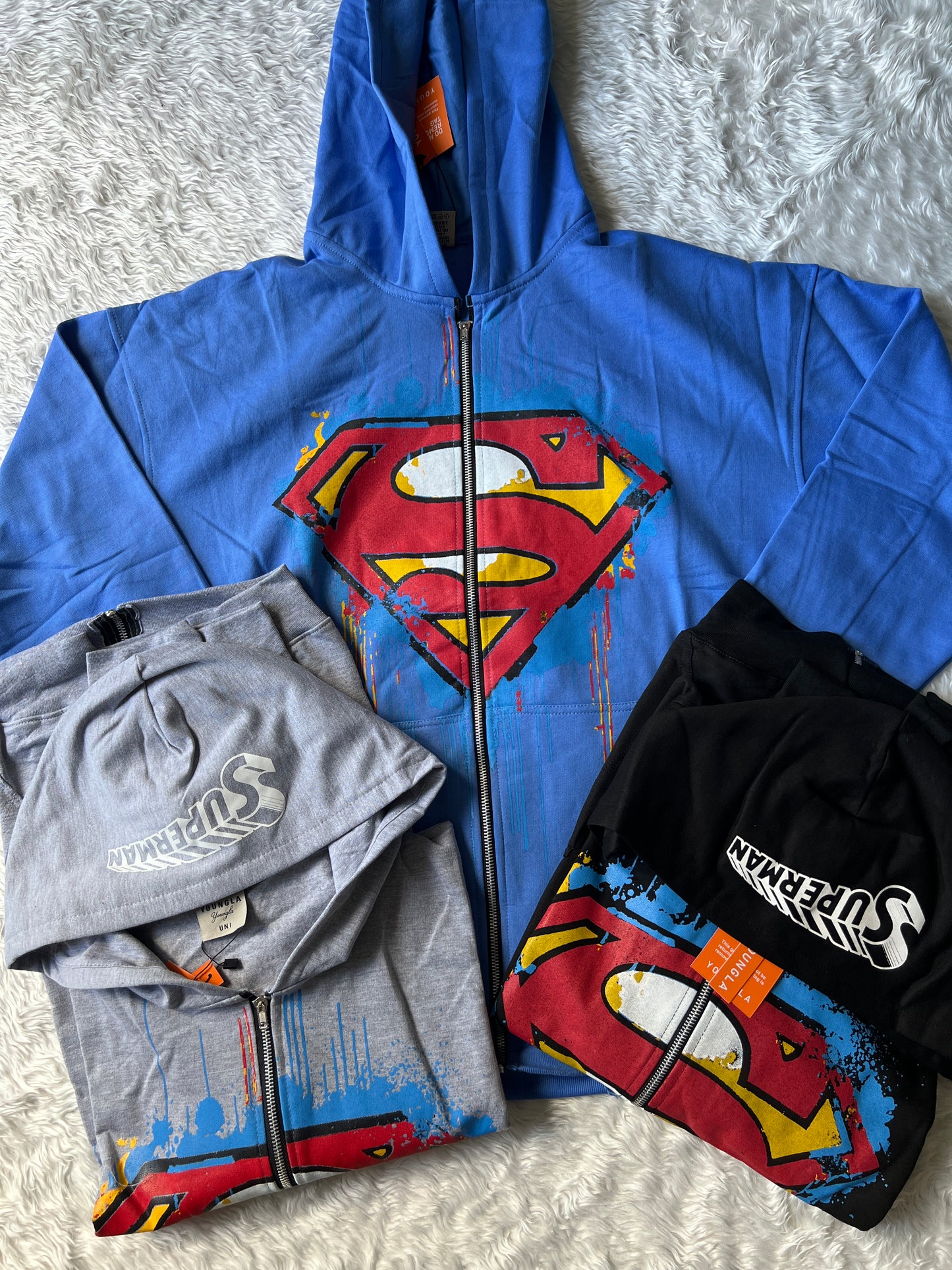 HOODIE OVERSIZED SUPERMAN DRIP ZIP YOUNGLA