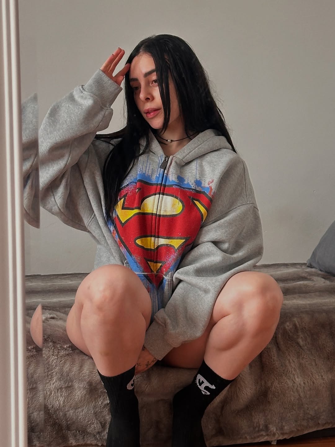 HOODIE OVERSIZED SUPERMAN DRIP ZIP YOUNGLA
