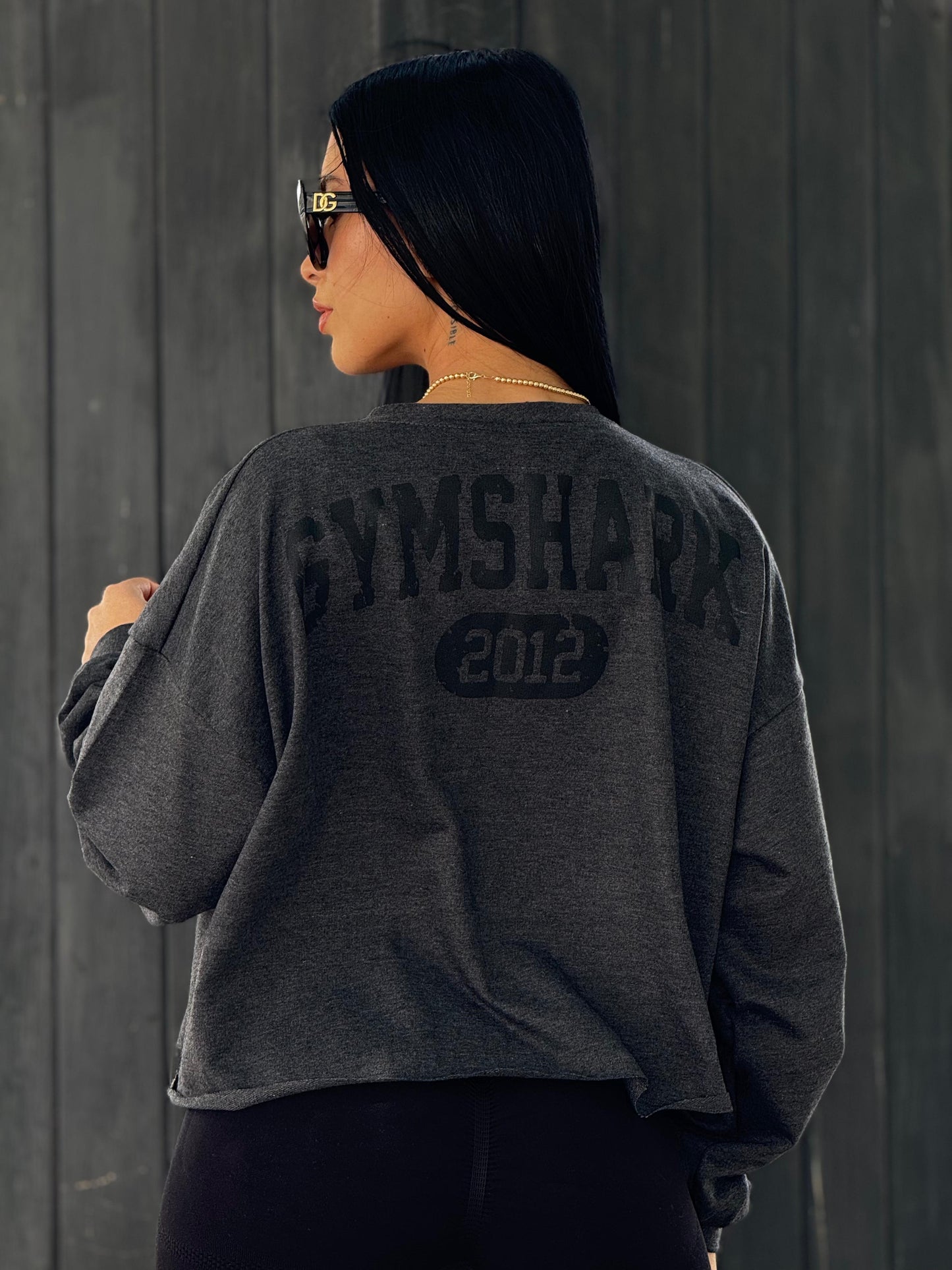 HOODIE CROP TOP COLLEGIATE GYMSHARK