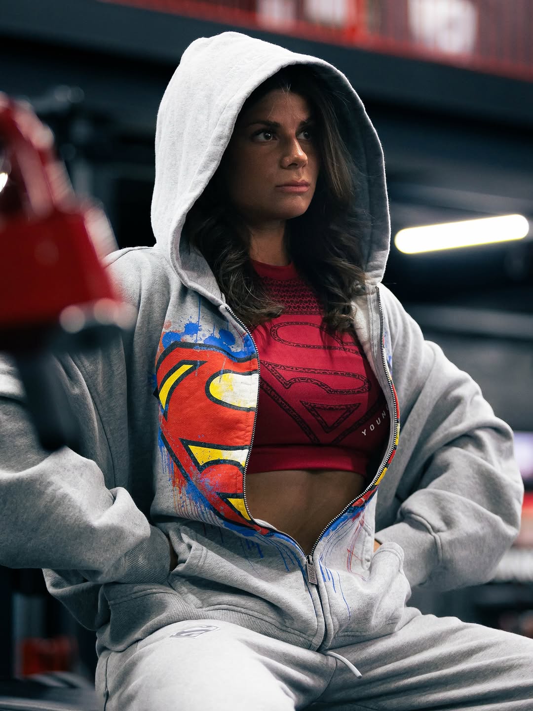 HOODIE OVERSIZED SUPERMAN DRIP ZIP YOUNGLA