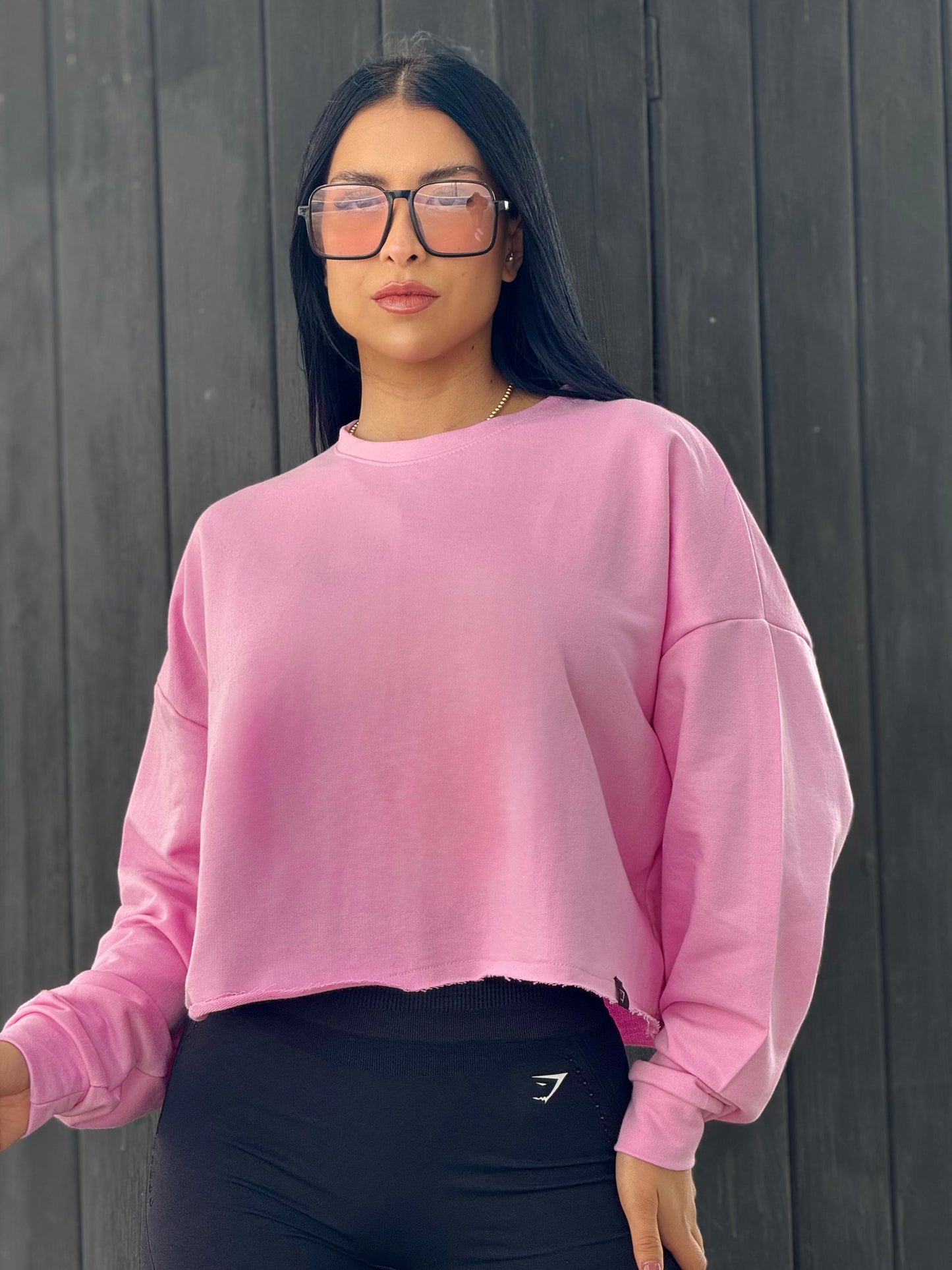 HOODIE CROP TOP COLLEGIATE GYMSHARK