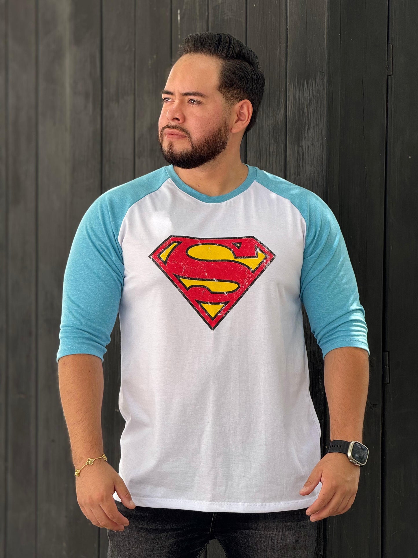 PLAYERAS MANGA 3/4 SUPERMAN