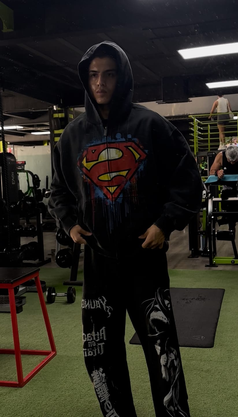 HOODIE OVERSIZED SUPERMAN DRIP ZIP YOUNGLA