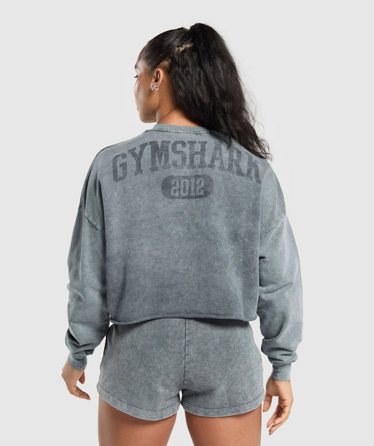 HOODIE CROP TOP COLLEGIATE GYMSHARK